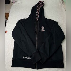 Disney Parks Resort Women's Zip Up Reversible‎ Mickey Hoodie Sz S Disneyland